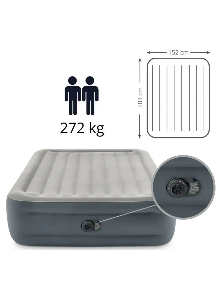 Luchtbed - Intex - 2P - 152x203 + Pomp