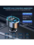 83W Autolader USB-C 65W LED Spanningsmeter