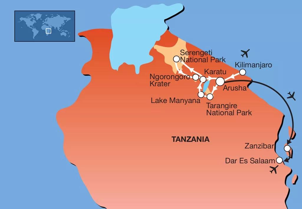 van zanzibar naar tanzania safari