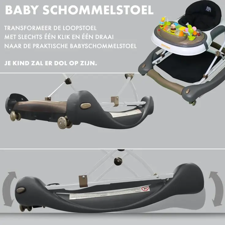 Luxe 4-in-1 Loopstoel - Inklapbaar - Met speelset