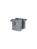 Basil fietstas dubbel City grey melee 28-32L