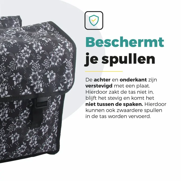 Voltano Dubbele Fietstas Floral Elegance