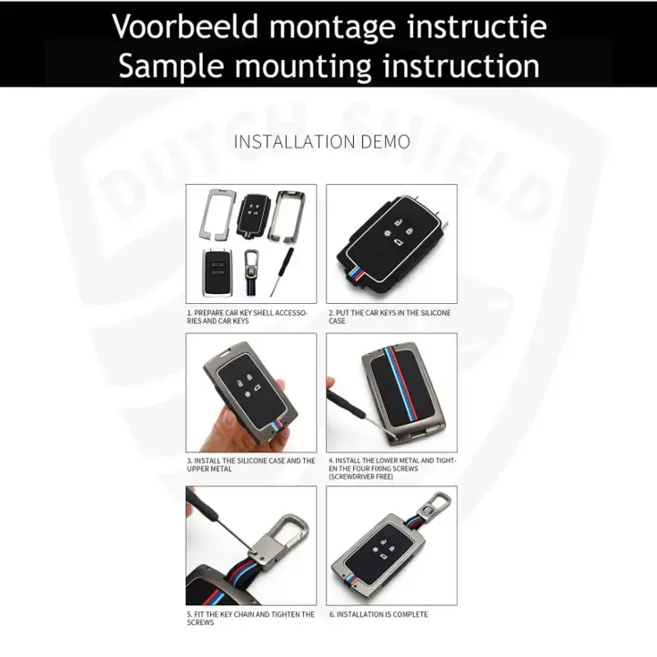 Metalen Sleutelhoesje voor Kia grijs C5