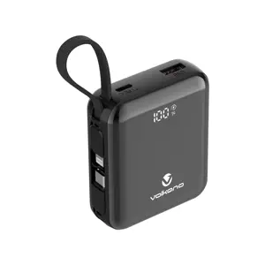 Powerbank 10.000 mAh met ingebouwde kabels