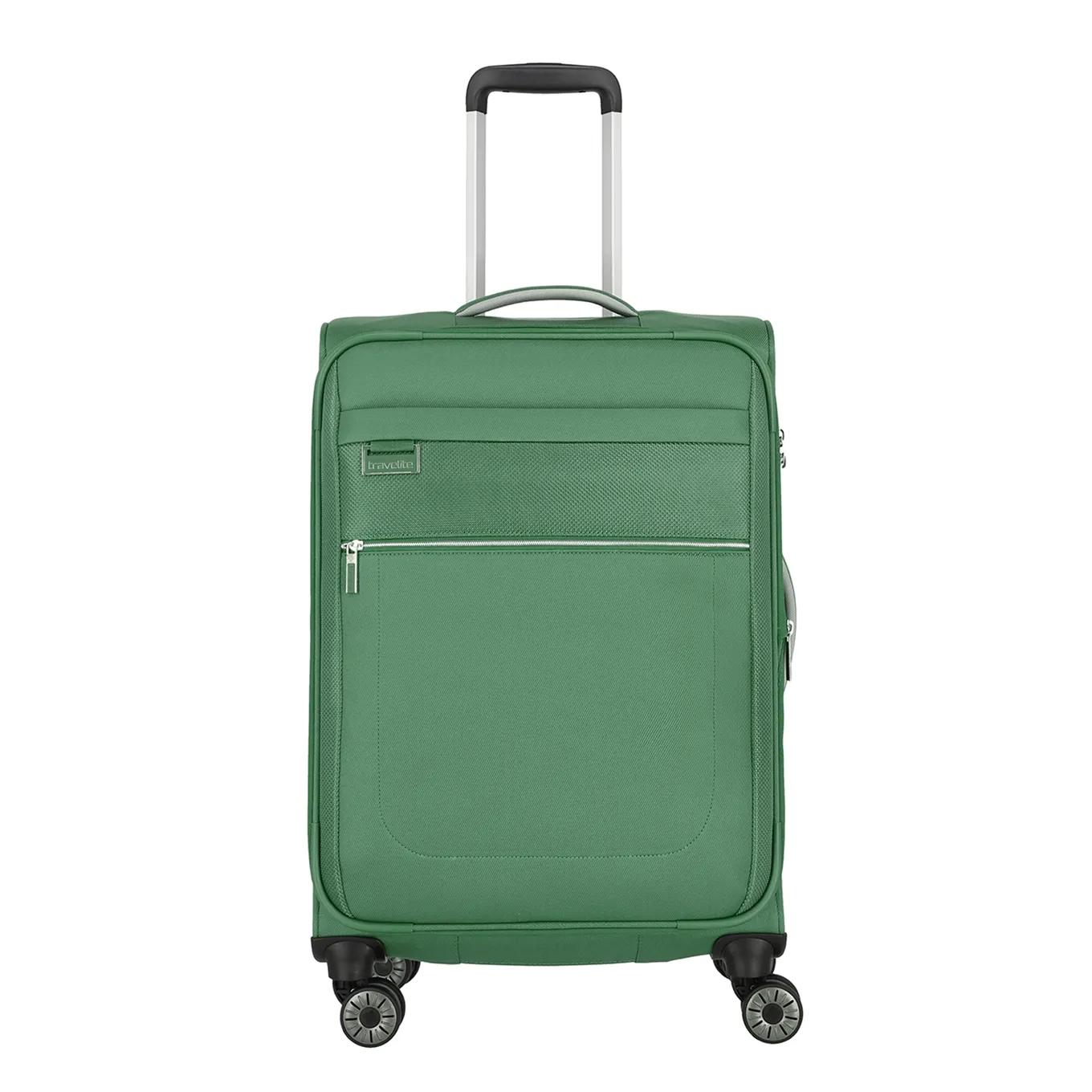 Travelite  4 wheel trolley m expandable Groen  Groen main product image