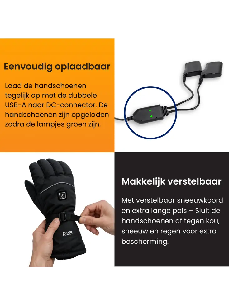 Verwarmde Handschoenen oplaadbaar