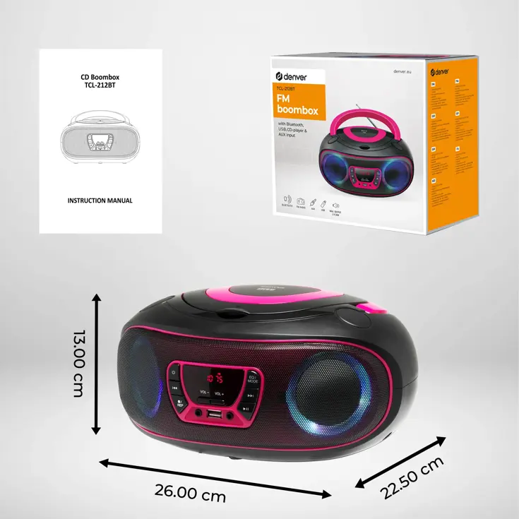 CD speler FM-Radio Bluetooth Lichteffecten