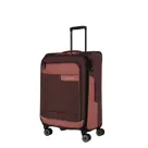 Travelite 4 wheel trolley m expandable Roze