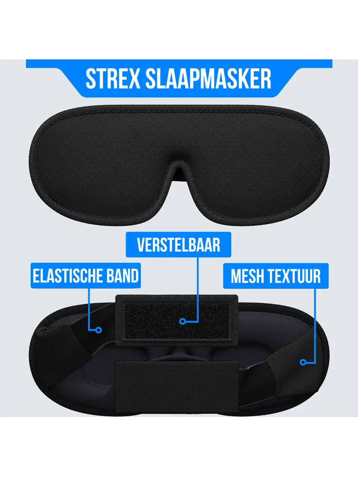 Strex Luxe Slaapmasker - 3D Ergonomisch