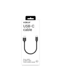 Zwarte 30cm Gevlochten USB-A naar USB-C Kabel
