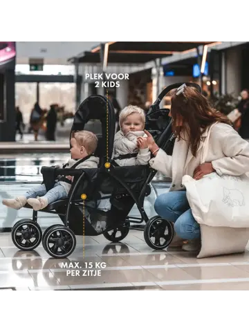 Luxe Elena dubbele buggy - Compact - Lichtgewicht