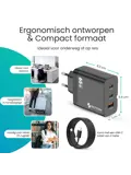 Snellader - 65W - 2x USB-C + USB-A