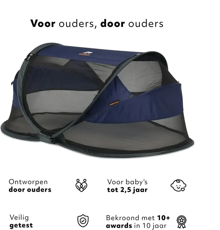 Baby luxe campingbedje - Zelfopblaasbare matras
