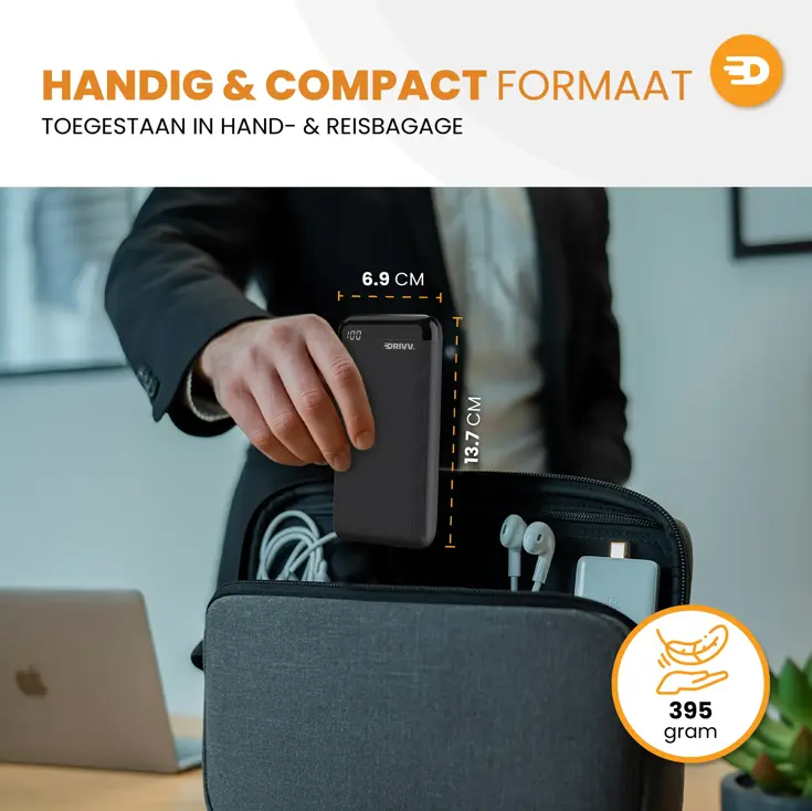 Powerbank 20000 mAh - LED Display - 22.5W QC