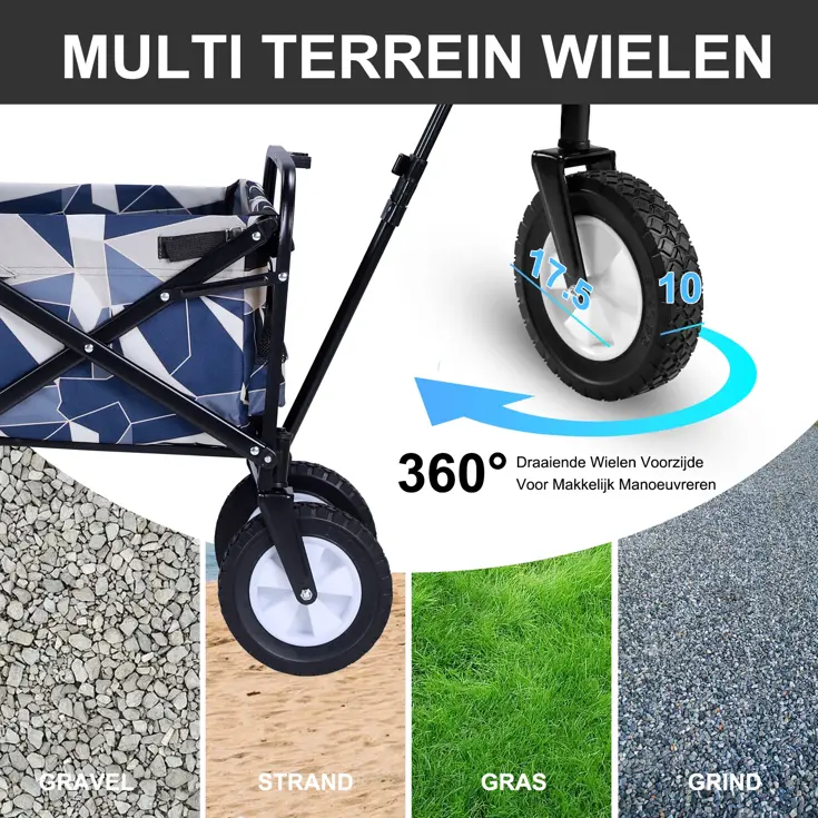 Packaway Opvouwbare Bolderkar  70KG – Pastel