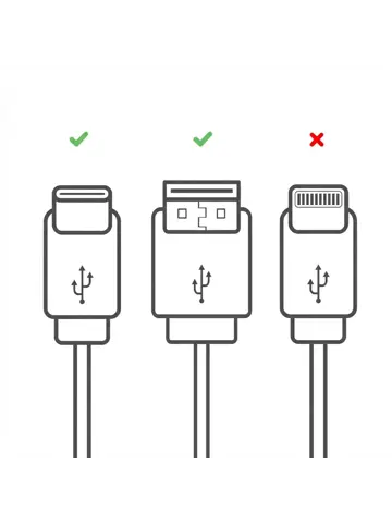 Gevlochten USB-C naar USB kabel