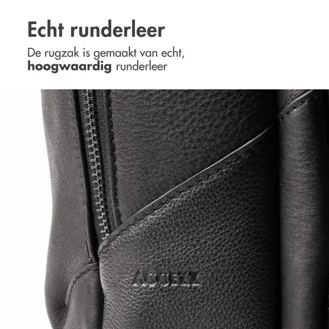Accezz Leren Laptop rugtas