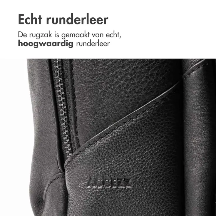 Accezz Leren Laptop rugtas