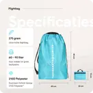 Flightbag vliegtuighoes TSA slot 60–90L – Li Blauw