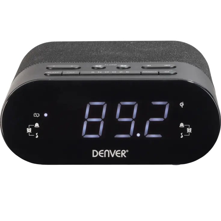 Wekker FM Klokradio met Draadloze Telefoon Oplader