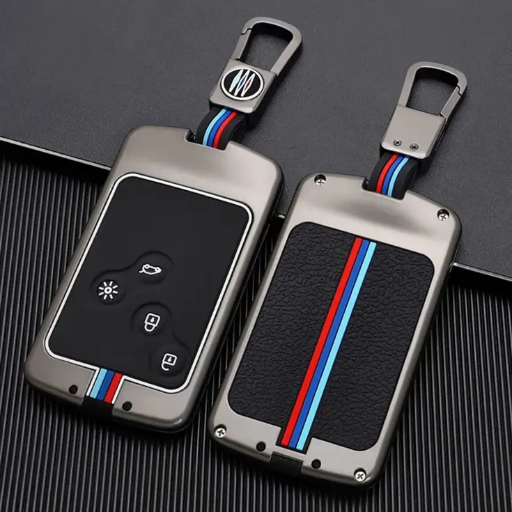 Metalen Sleutelhoesje voor Renault grijs C2