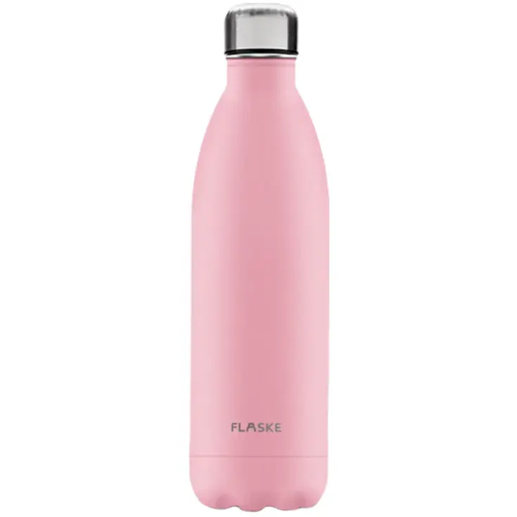 FLASKE 1 liter  RVS Drinkfles