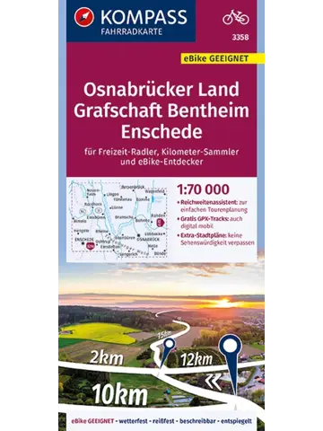 Fietskaart FK 3358 Osnabrücker Land