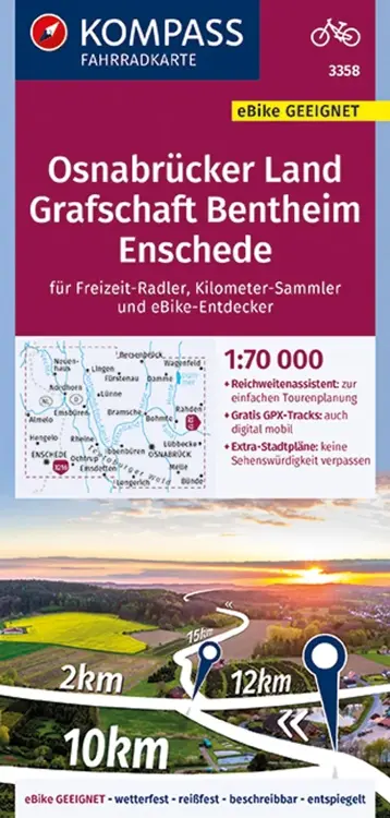 Fietskaart FK 3358 Osnabrücker Land