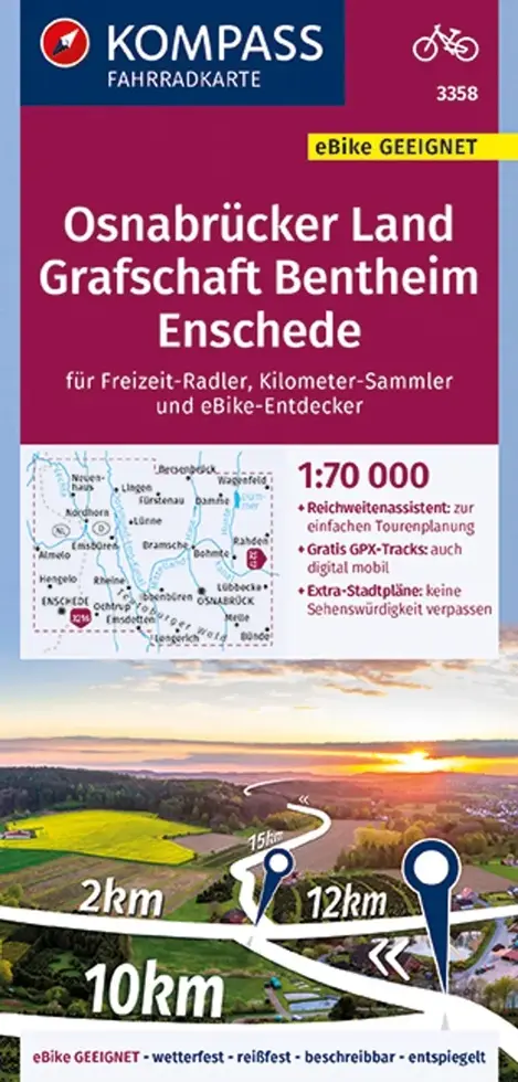 Fietskaart FK 3358 Osnabrücker Land