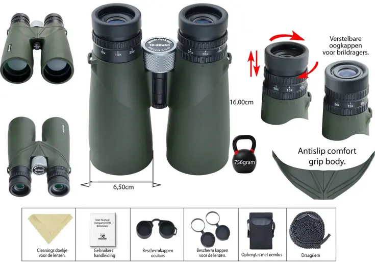 Verrekijker Zoom 10-20 x 50