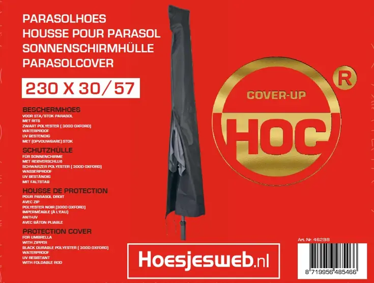Zweefparasol hoes 230x30x57 cm - Goldenlabel
