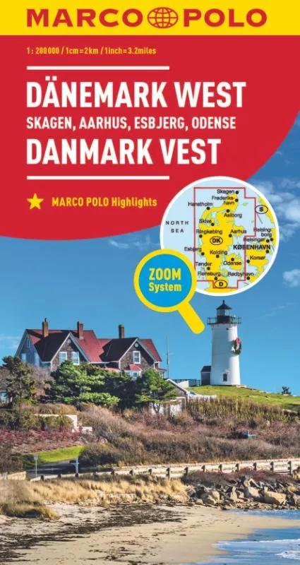 Marco Polo  wegenkaart Denemarken west main product image