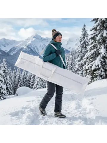 Waterafstotende snowboardtas 180x40x16 cm - Wit
