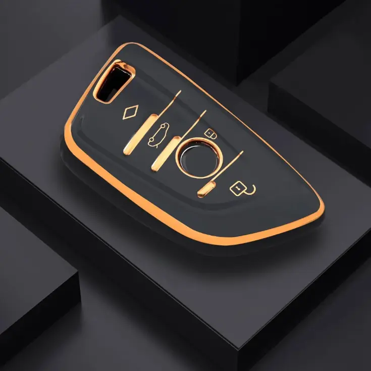 TPU Sleutelhoesje voor Bmw goud B4A
