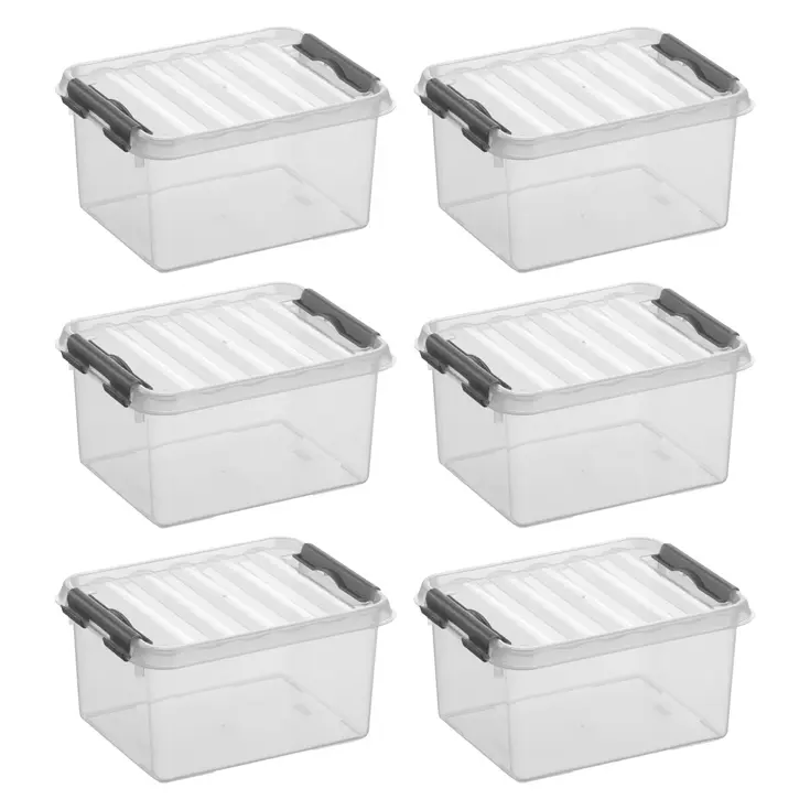 Q-line - Opbergbox - 2L - 6-delig