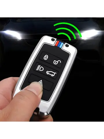 Metalen Sleutelhoesje voor Landrover grijs B5