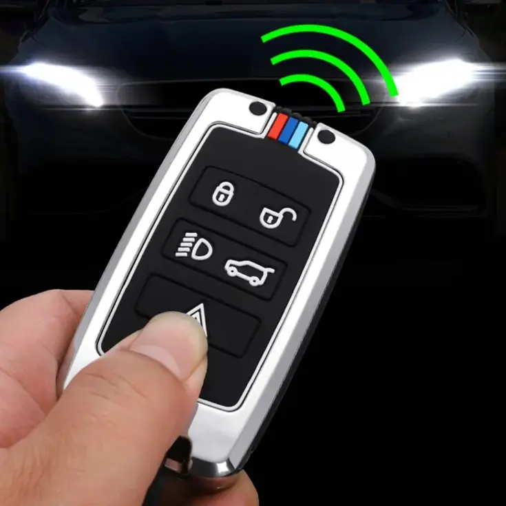 Metalen Sleutelhoesje voor Jaguar grijs B5