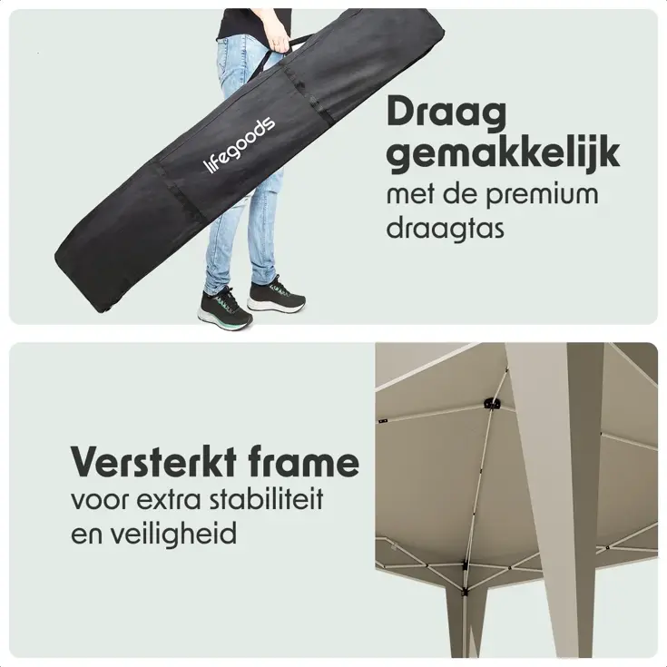 Partytent Plus – 3x3 m – Beige