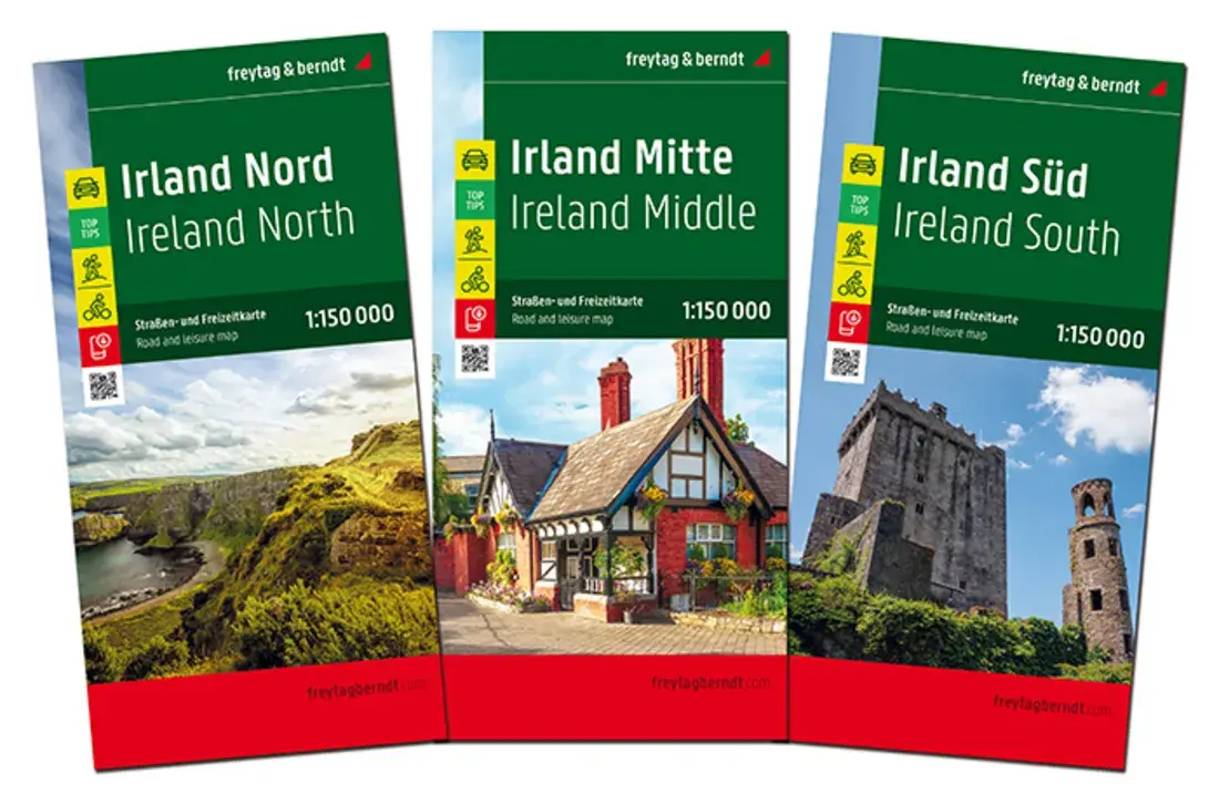 Wegenkaart Ierland 3-kaartenset