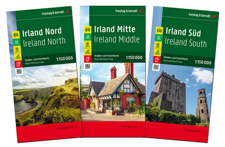 Wegenkaart Ierland 3-kaartenset