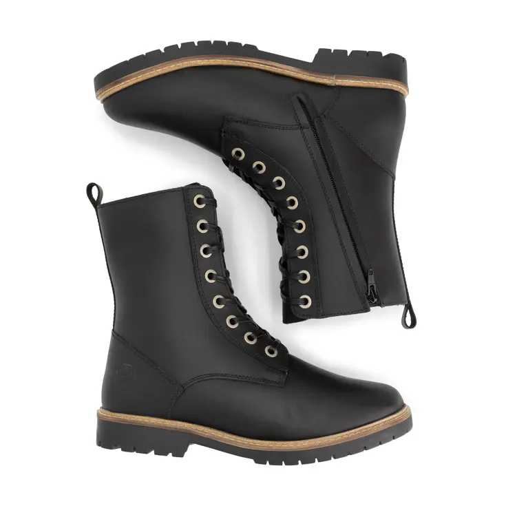 Torpsund Dames - Veterboots met rits - Wol gevoerd