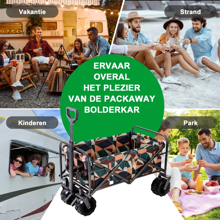Packaway Opvouwbare Bolderkar 80KG –  Kleur