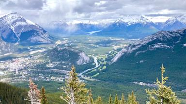 Banff Alberta Canada uitzicht Sulphur Mountain gondola 1