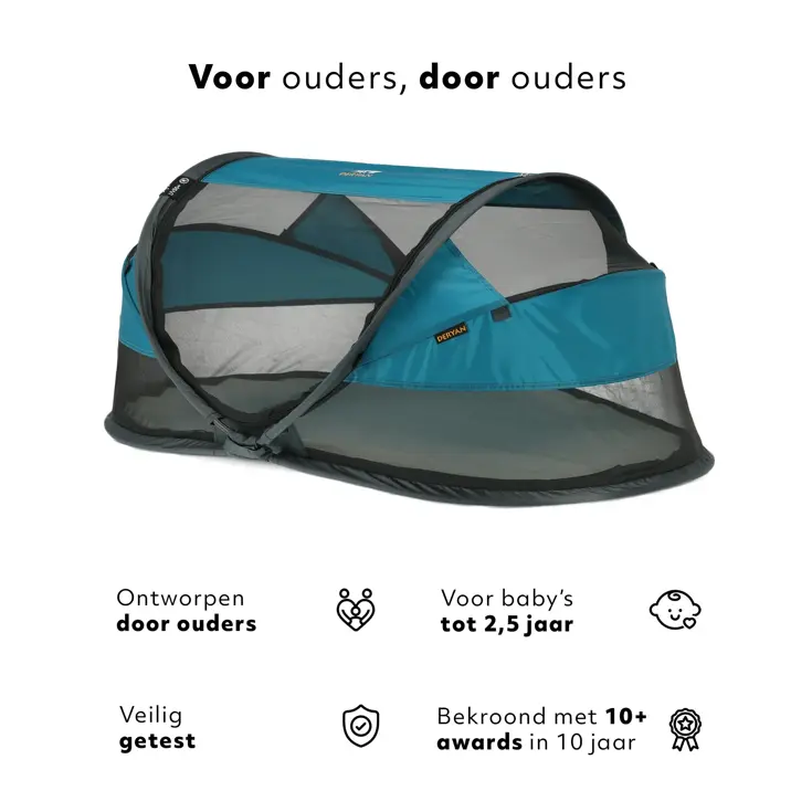 Baby luxe campingbedje - Zelfopblaasbare matras