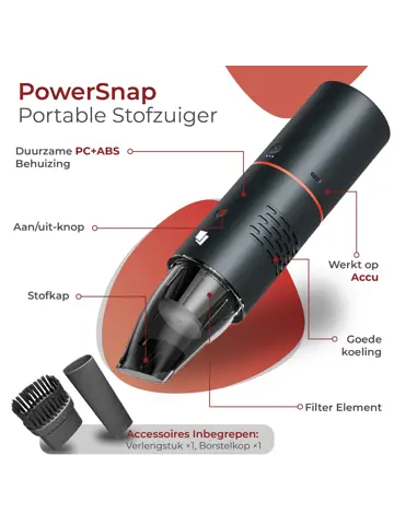 PowerSnap Draadloze Stofzuiger 19kpa Auto