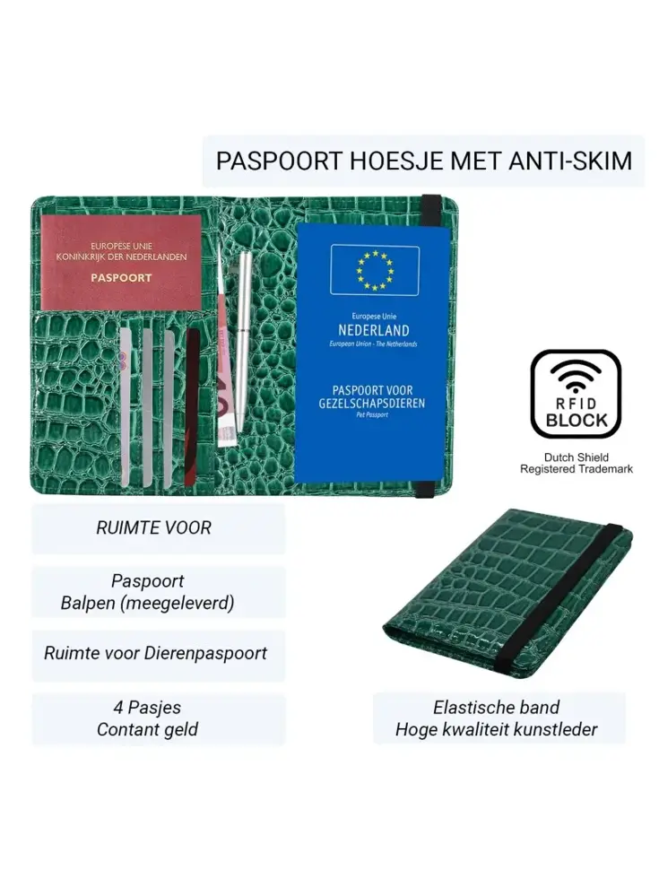 Dutch Shield Dierenpaspoort Hoes Anti Skim