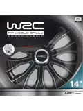 WRC Wieldoppen 14" - zwart/zilver 4 stuks