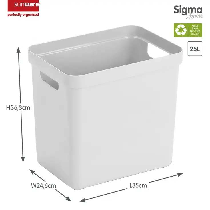 Sigma home - Opbergbox - 25L - 4-delig