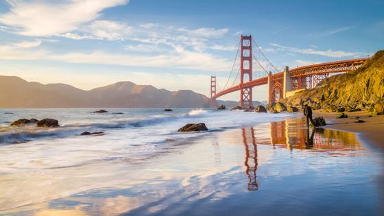 verenigde-staten_californie_san-francisco_golden-gate-bridge_brug_baker-beach_avondlicht_shutterstock_535510594