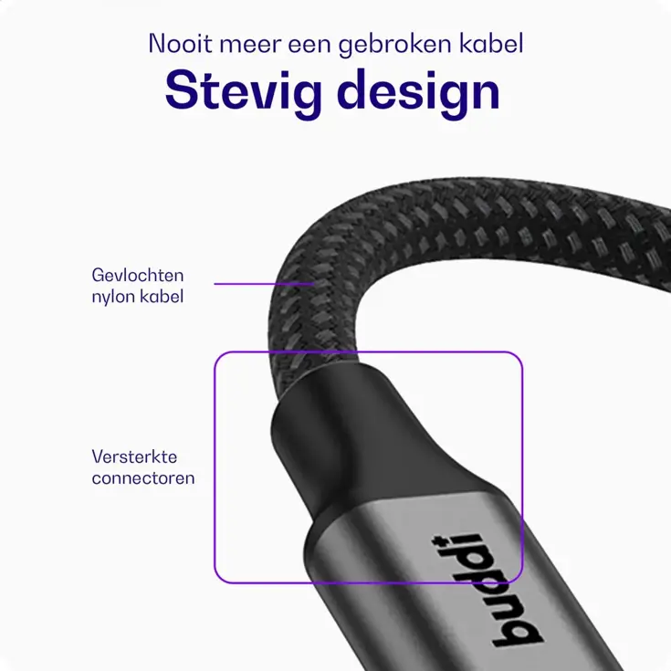 Flex Lightning naar 3.5mm Aux Kabel 2M Zwart